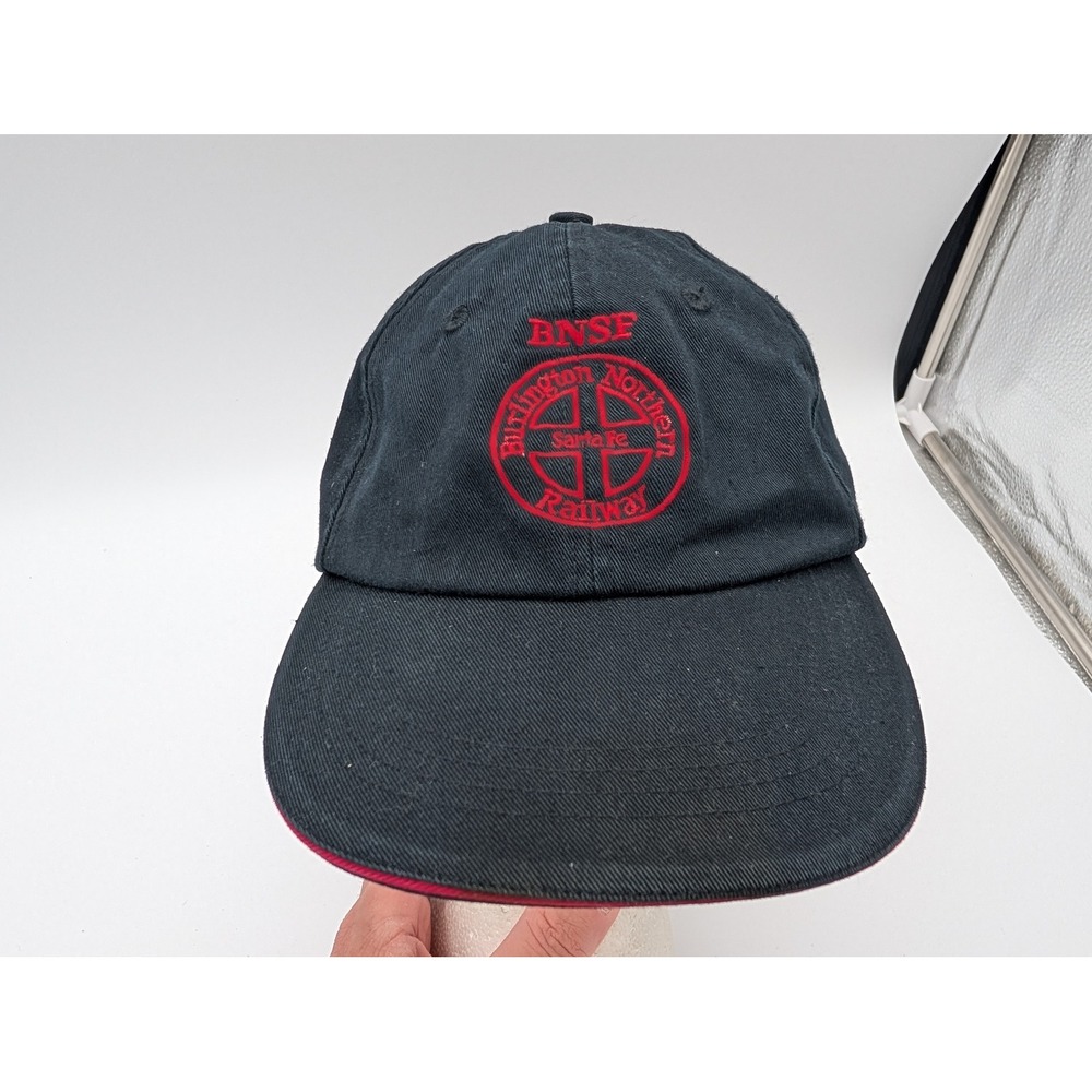 Falcon Headwear BNSF Burlington Northern Santa Fe Railway Hat Black Red Mens Cap